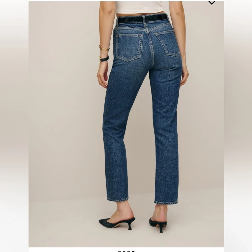 Reformation Cynthia High Rise Straight Crop Jean - Picture 1 of 3